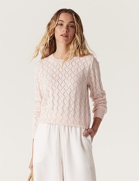 COTTON CASHMERE CREW JUMPER