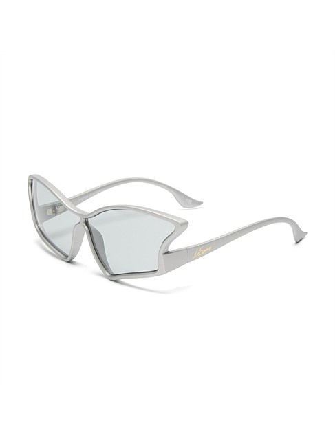 TAILFIN SILVER WRAP SUNGLASSES