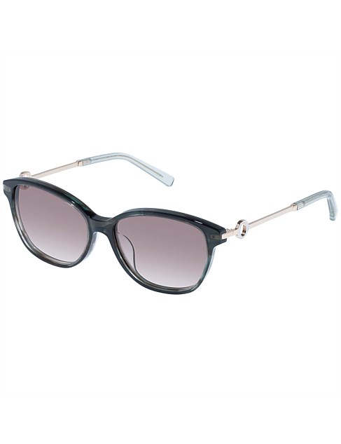 ALORA GREEN D-FRAME SUNGLASSES