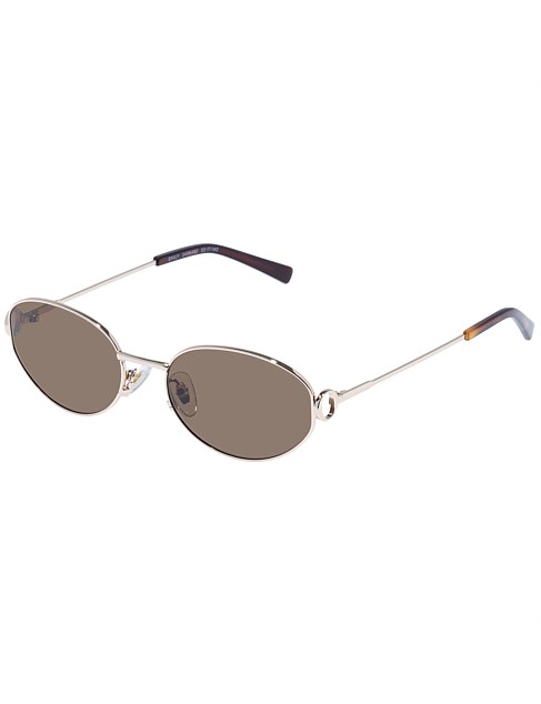 EMILY GOLD OVAL SUNGLASSES