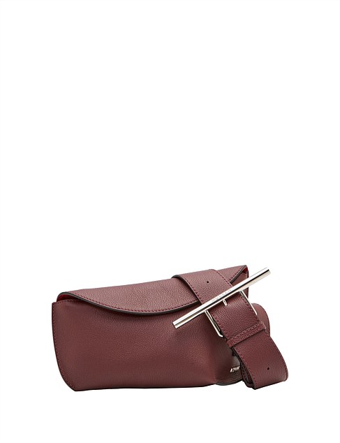 GRAINY CALF LEATHER SLING CROSSBODY BAG