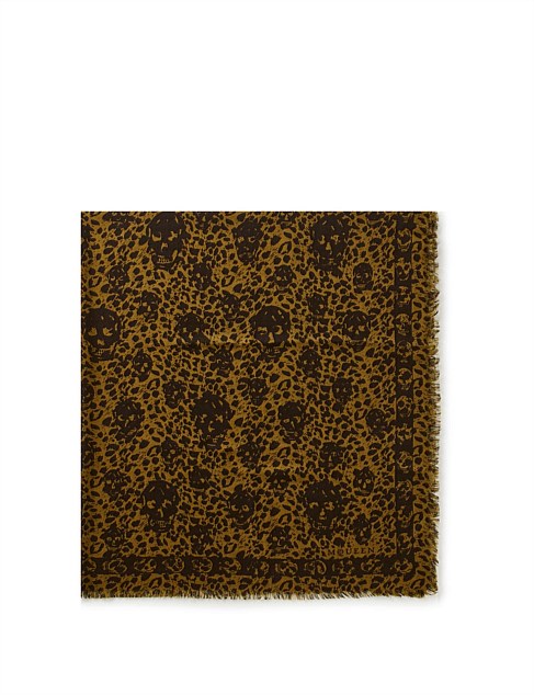 LEOPARD SKULL SCARF