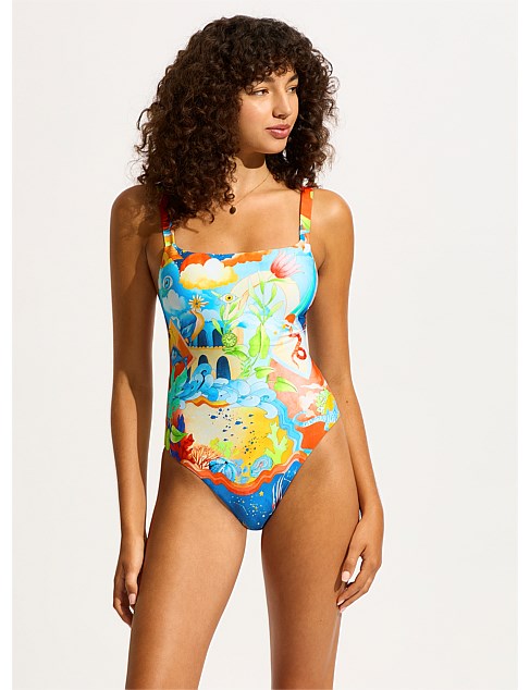 Aquarius Square Neck One Piece