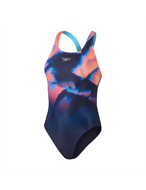 Womens Placement Powerback One Piece Swimsuit