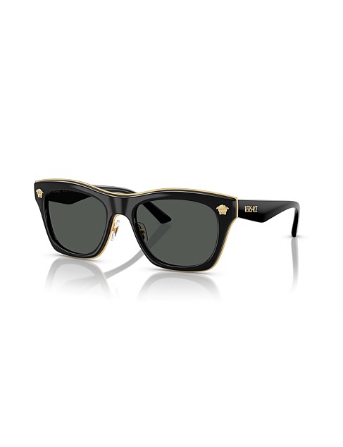 Rectangle BLACK DARK GREY Sunglasses