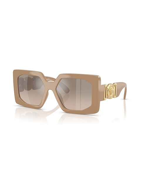 Square BROWN BROWN GRAD GREY MIRROR SILVER Sunglasses