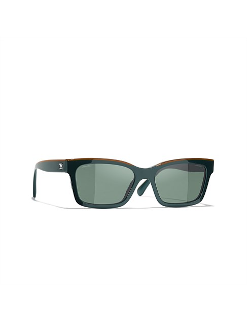 Rectangle GREEN DARK GREEN Sunglasses