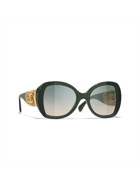 Butterfly GREEN BROWN GRADIENT PETROL GREEN Sunglasses