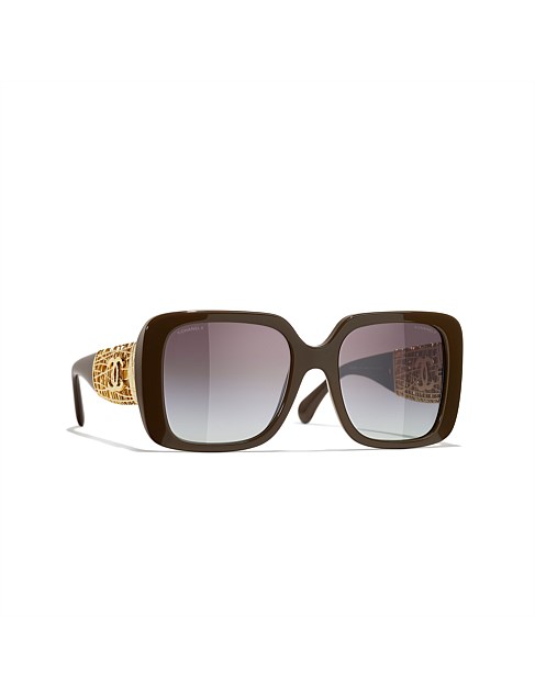 Square BROWN GRADIENT GREY Sunglasses