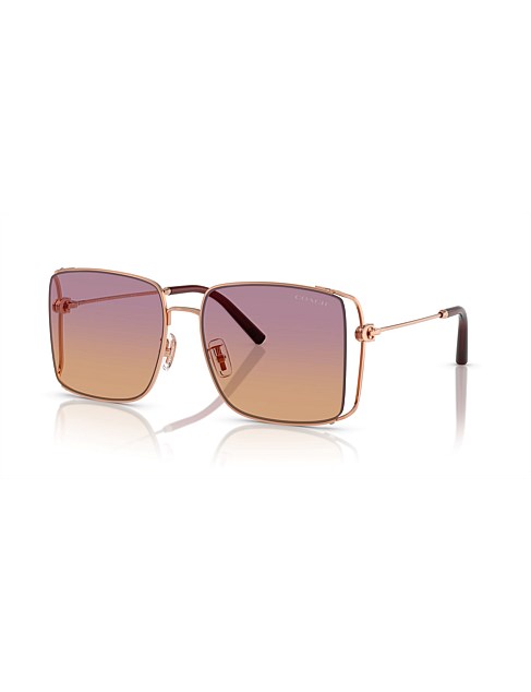 CW429 Square PINK SUNSET PEACH GRADIENT Sunglasses