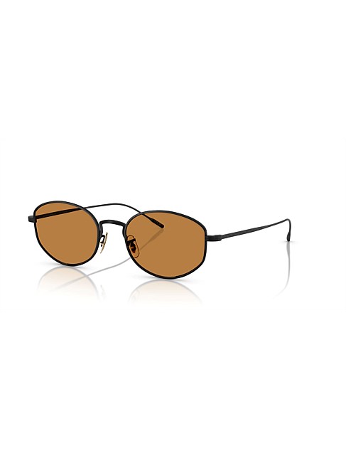 ESTRA Oval BLACK COGNAC Sunglasses