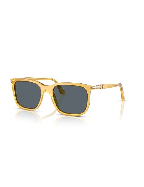 RENZO Rectangle HONEY BLUE Sunglasses