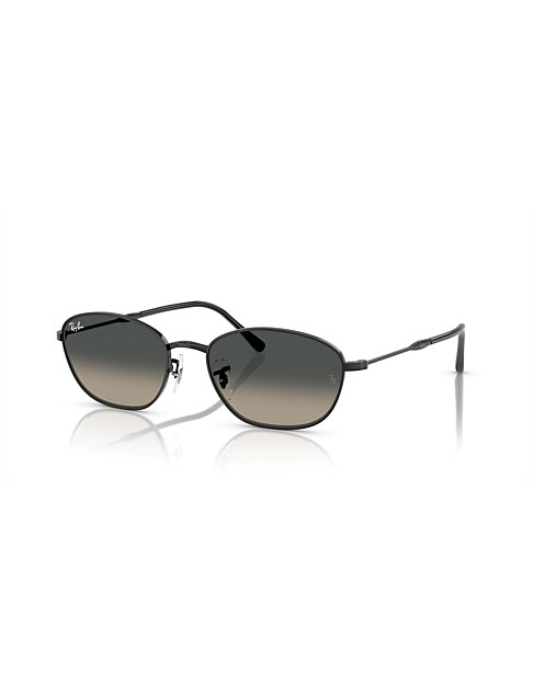 Irregular BLACK GREY GRADIENT Sunglasses