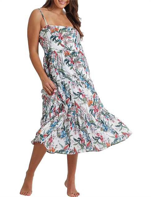 Cuba Shoe String Maxi Dress