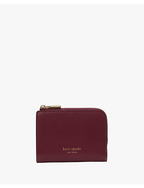 Ava Colorblocked Pebbled Leather Zip Bifold Wallet