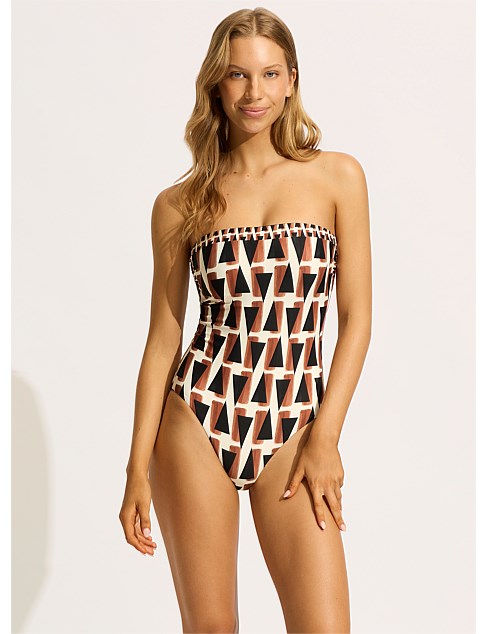 Secret Garden DD Bandeau One Piece Swimsuit