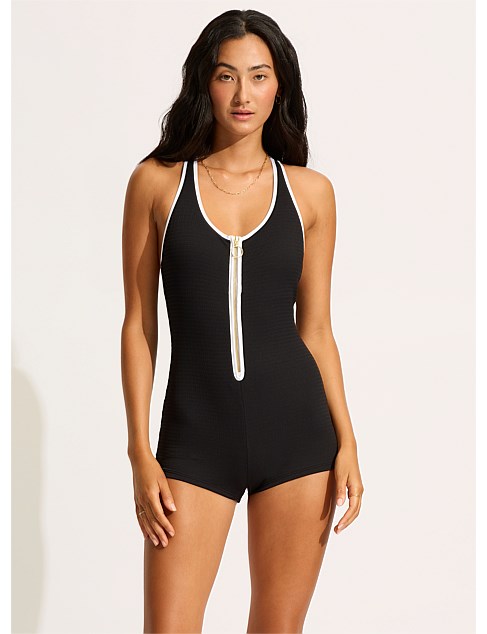 Beach Bound Retro Boyleg One Piece Swimsuit