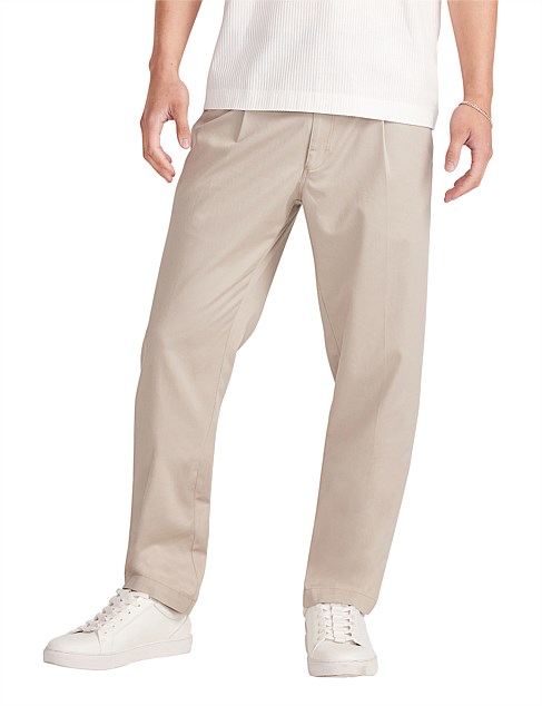 SOFT TWILL ELASTIC WAIST PANTS