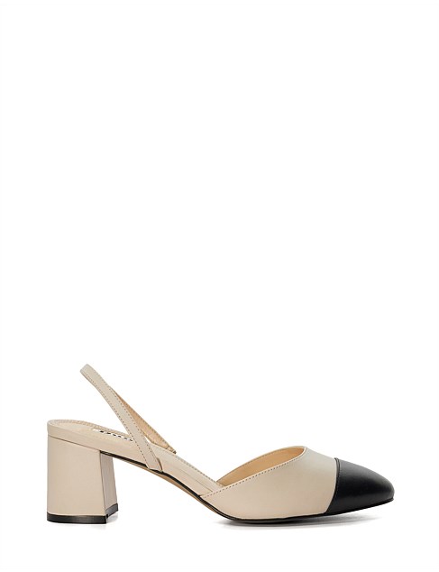 CAREFUL SLINGBACK PUMP