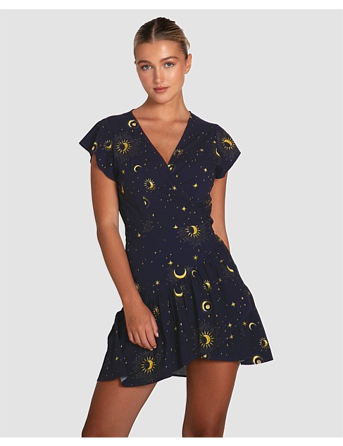 LOVE SHACK MINI WRAP DRESS