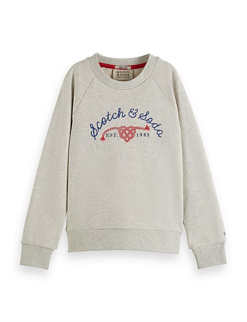 Raglan melange sweatshirt