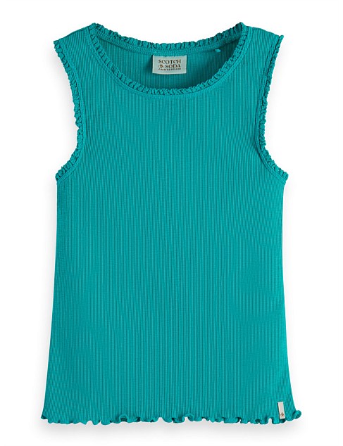 Fitted ribbed tank top