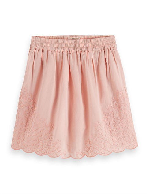 Embroidered skirt inner short