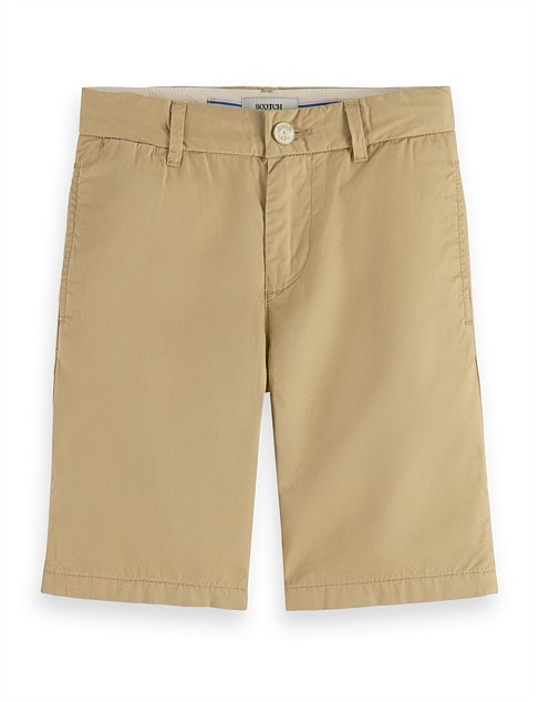 Longer-length pima chino short