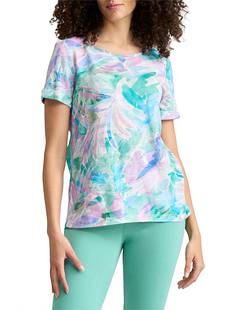 PRINTED COTTON T-SHIRT - MULTICOLOUR