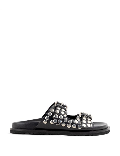 KLEVE STUDDED TWO STRAP SLIDE