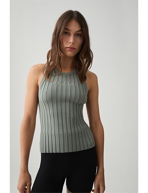 Hydra Logo Knit Ribbed Top