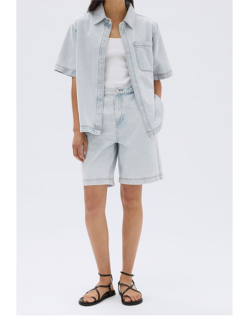 Marlow Boxy Denim Shirt Bleach