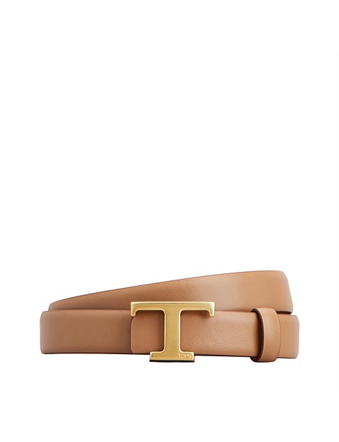 T TIMELESS REVERSIBLE BELT IN LEATHER