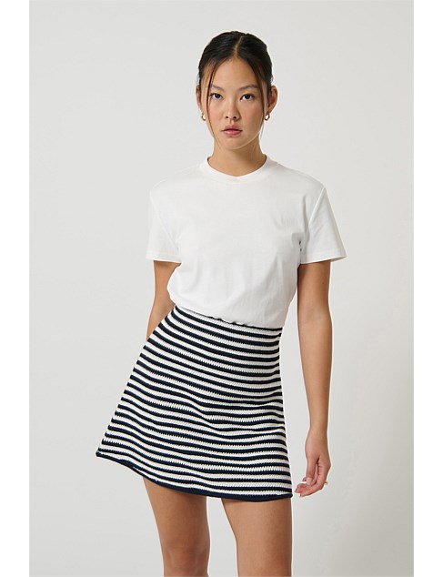 HELENA STRIPE MINI SKIRT