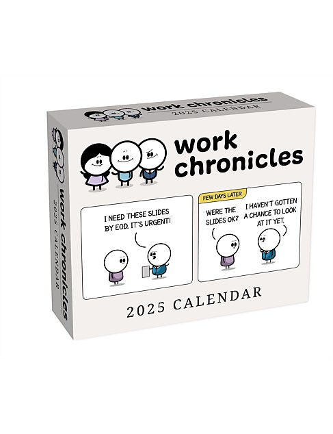 WORK CHRONICLES 2025 DAY-TO-DAY BOXED CALENDAR