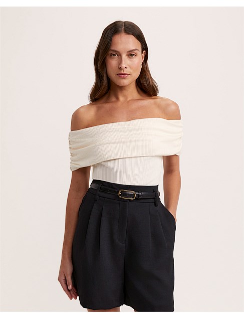 SABINE SHORT SLEEVE OFF SHOULDER TOP