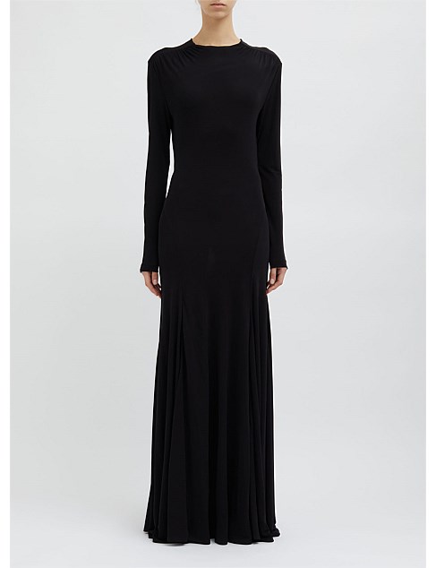 BEZEL QUARTZ MAICO LONG SLEEVE MAXI DRESS