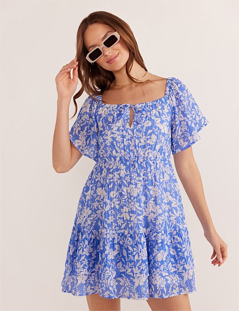 WAVERLY FLUTTER MINI DRESS