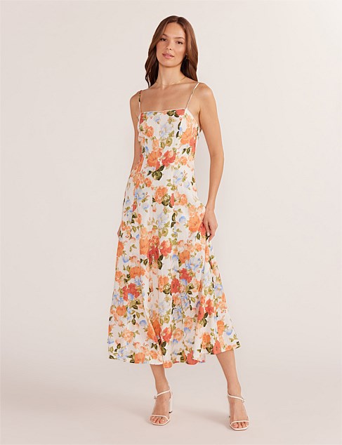 NAIA PANELLED MIDI DRESS