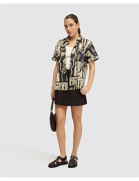 JASMINE PRINTED SHORT SLEEVE SHIRT