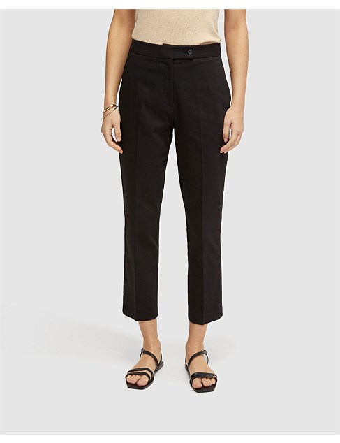 HOLLY COTTON BLEND CROP LEG PANTS