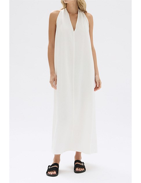 Morgan Halter Midi Dress Cream