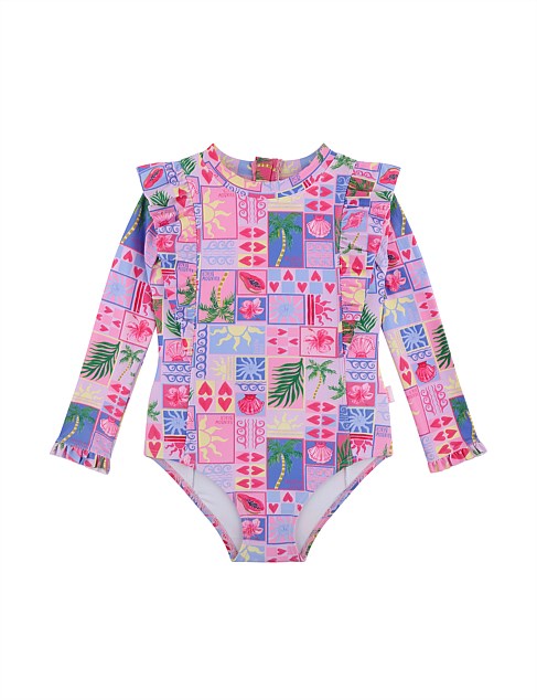 RAINBOW BEACH FRILL SUNSUIT