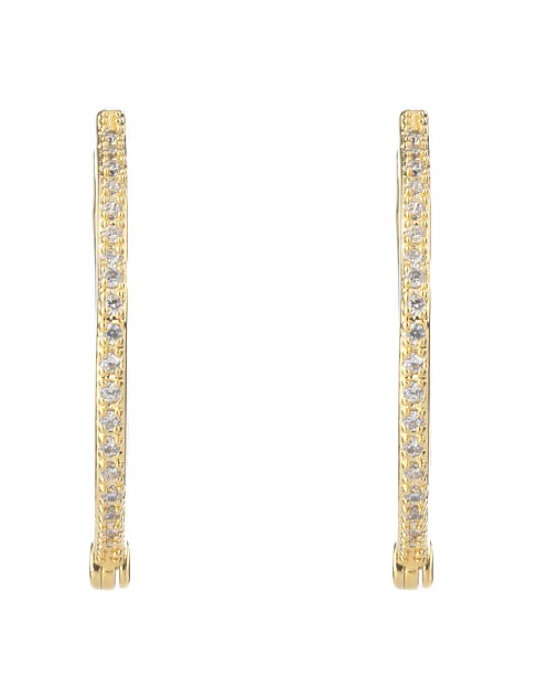 FINE CRYSTAL HOOP EARRINGS