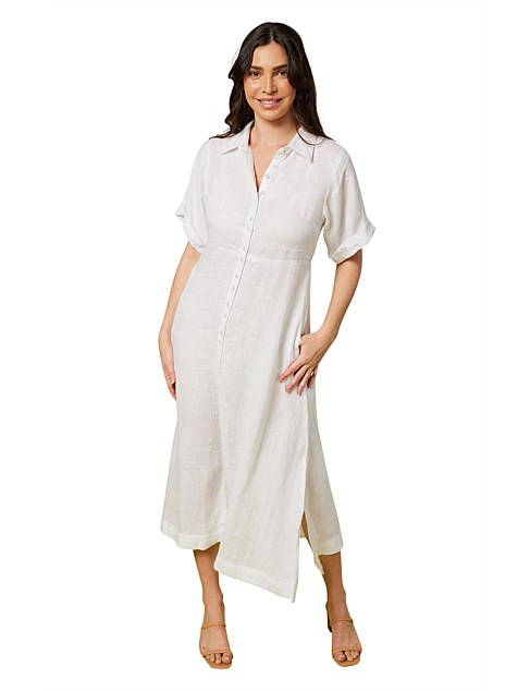 Gracie Linen Shirt Dress