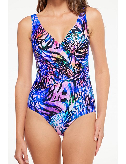 Surplice One Piece Swimsuit