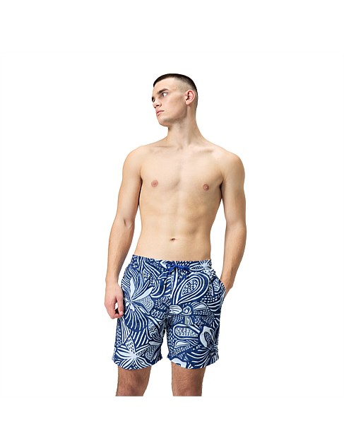 Mens Printed Leisure 18" Watershort