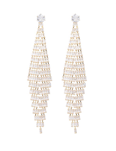 BAGUETTE CHANDELIER EARRINGS