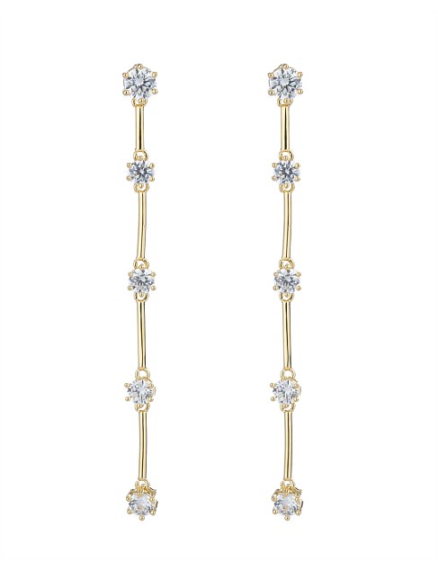 CRYSTAL LINK DROP EARRINGS