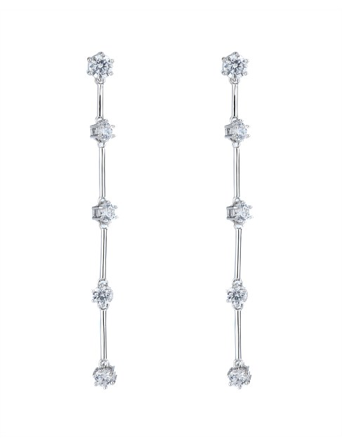 CRYSTAL LINK DROP EARRINGS